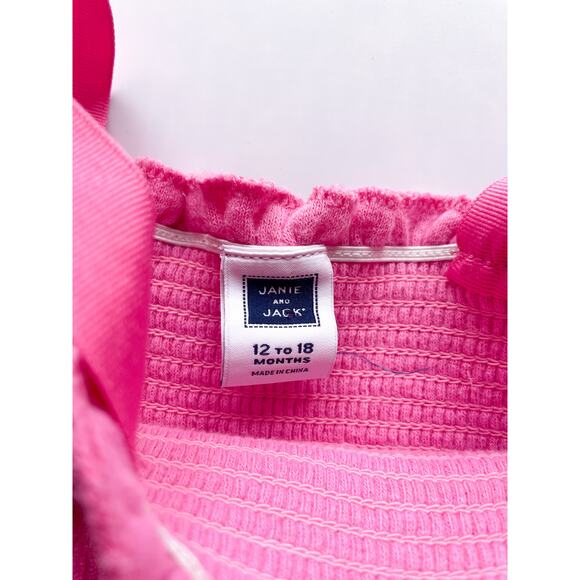 Toddler Girls Janie and Jack Pink Terry Cloth Swim Cover Up Size 12-18 Months - Picture 2 of 4